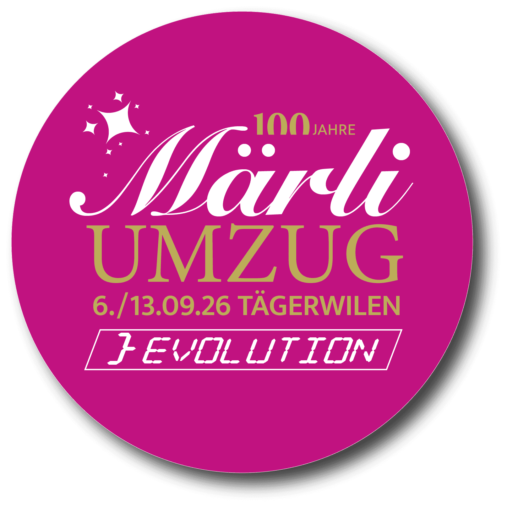 Buttun Märliumzug Gold mit Schatten